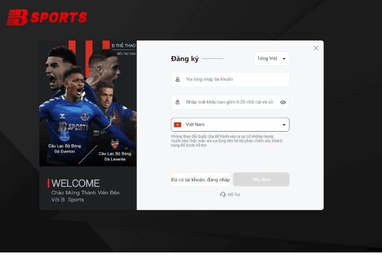 Các bước đăng nhập vào Esports BSPORT